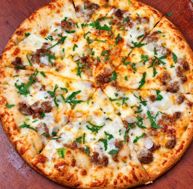 Medium Carne Asada Pizza.